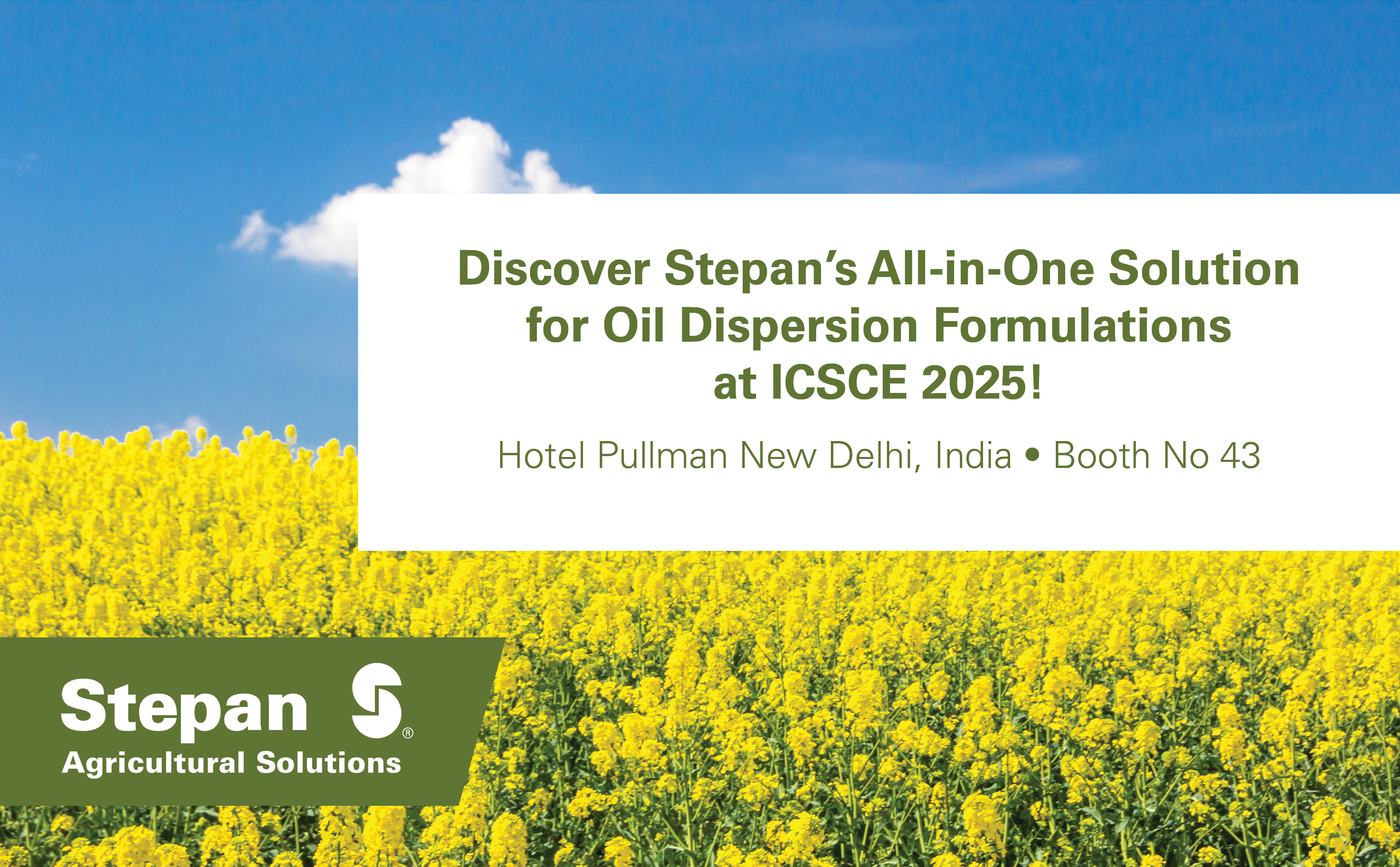 Join Stepan Agricultural Solutions at ICSCE 2025