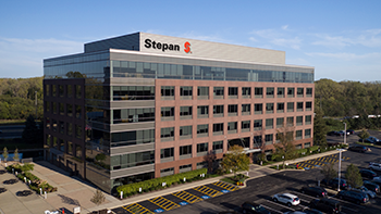 Stepan Company Northbrook corporate office building with Stepan logo